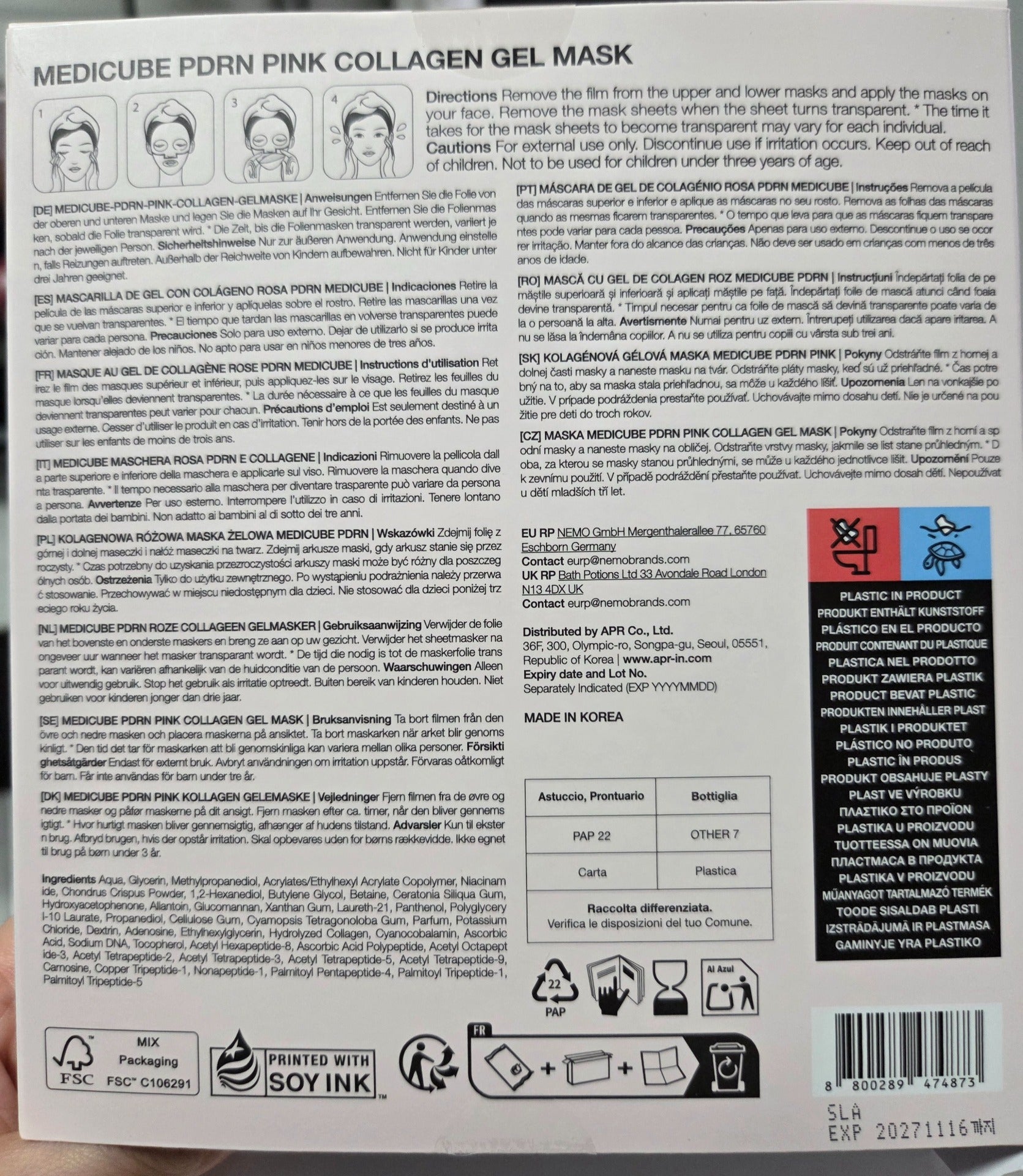 Medicube PDRN Pink Collagen Gel Mask
