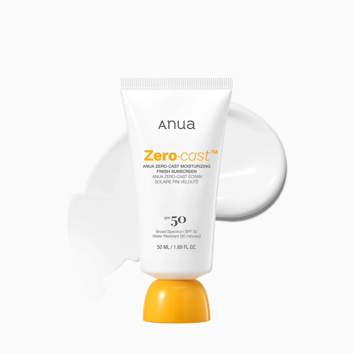 ANUA – Zero-Cast Moisturizing Finish Sunscreen SPF50+ PA++++ (50 ml)